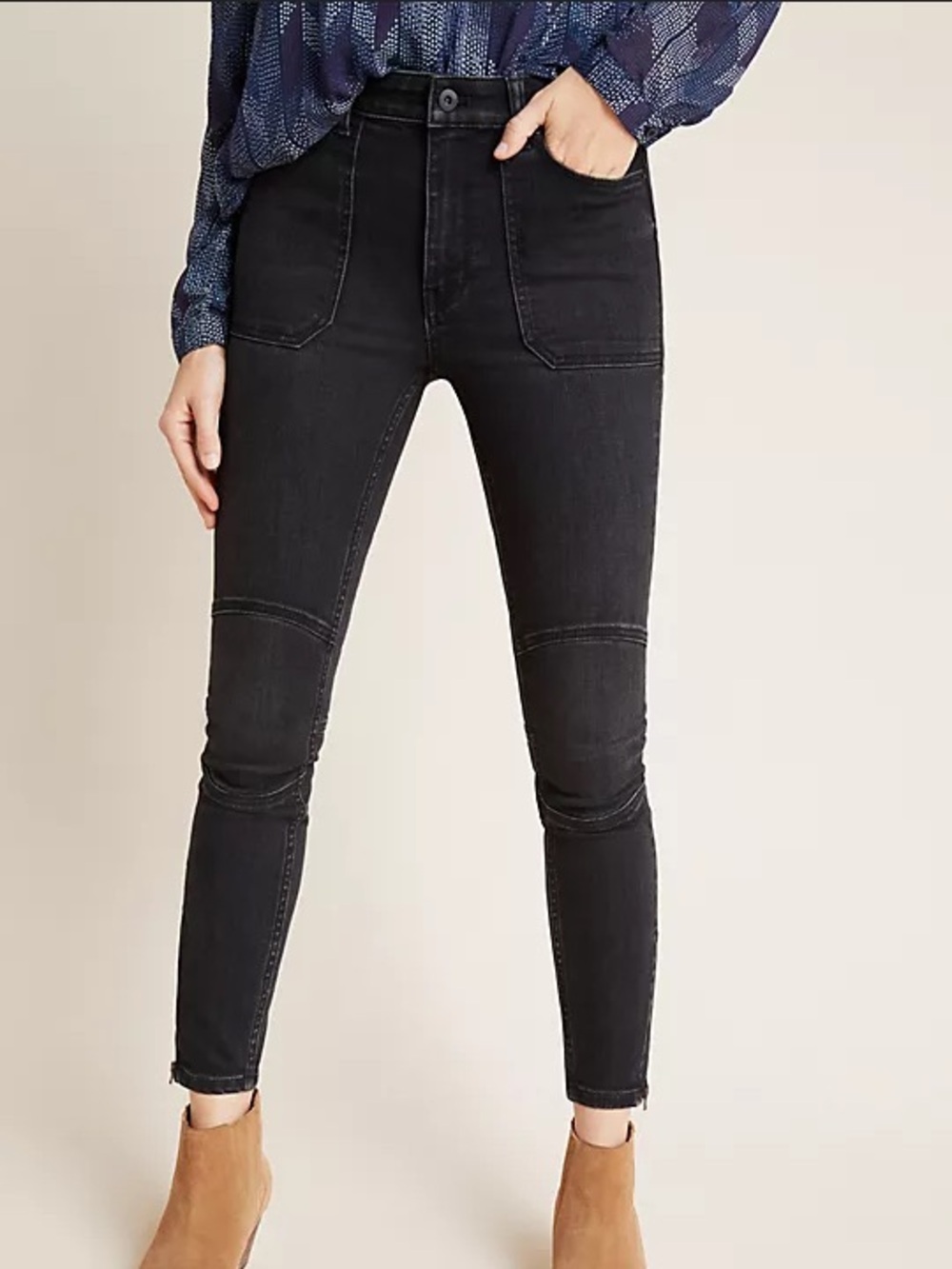Pilcro by Anthropologie Black High Rise Denim Leggings